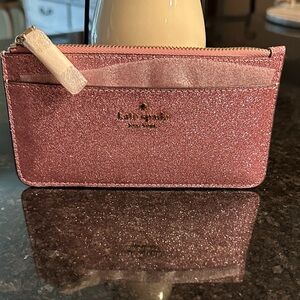 Kate Spade Rose Glitter Wristlet